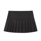 Myst Za Summer Casual High Waist Solid Color Wide Skirt