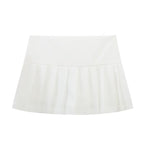 Myst Za Summer Casual High Waist Solid Color Wide Skirt