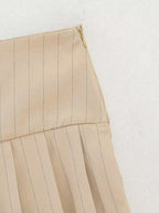 Myst Za Summer Casual High Waist Solid Color Wide Skirt