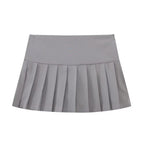 Myst Za Summer Casual High Waist Solid Color Wide Skirt