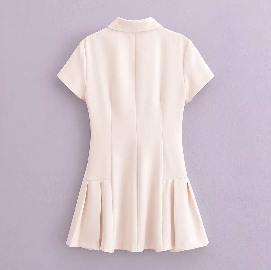 Color-Block Collared Shirt Dress