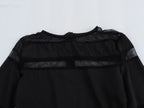 Black Panel Long-Sleeve Dress