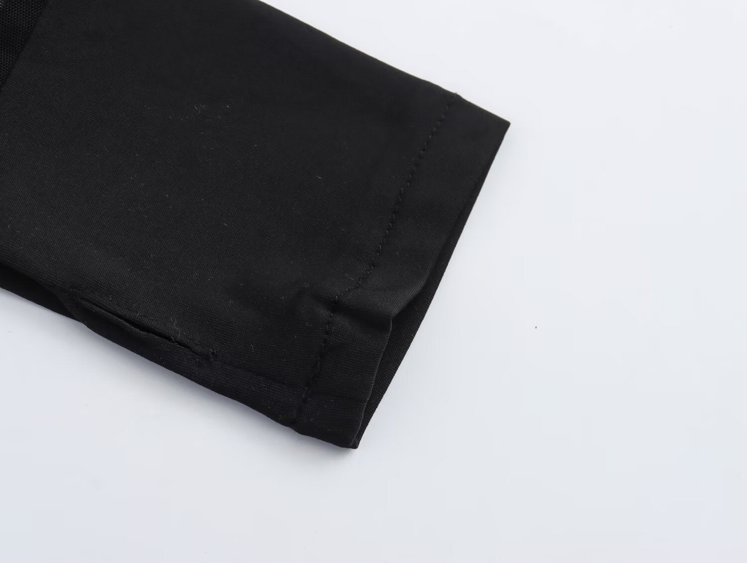 Black Panel Long-Sleeve Dress
