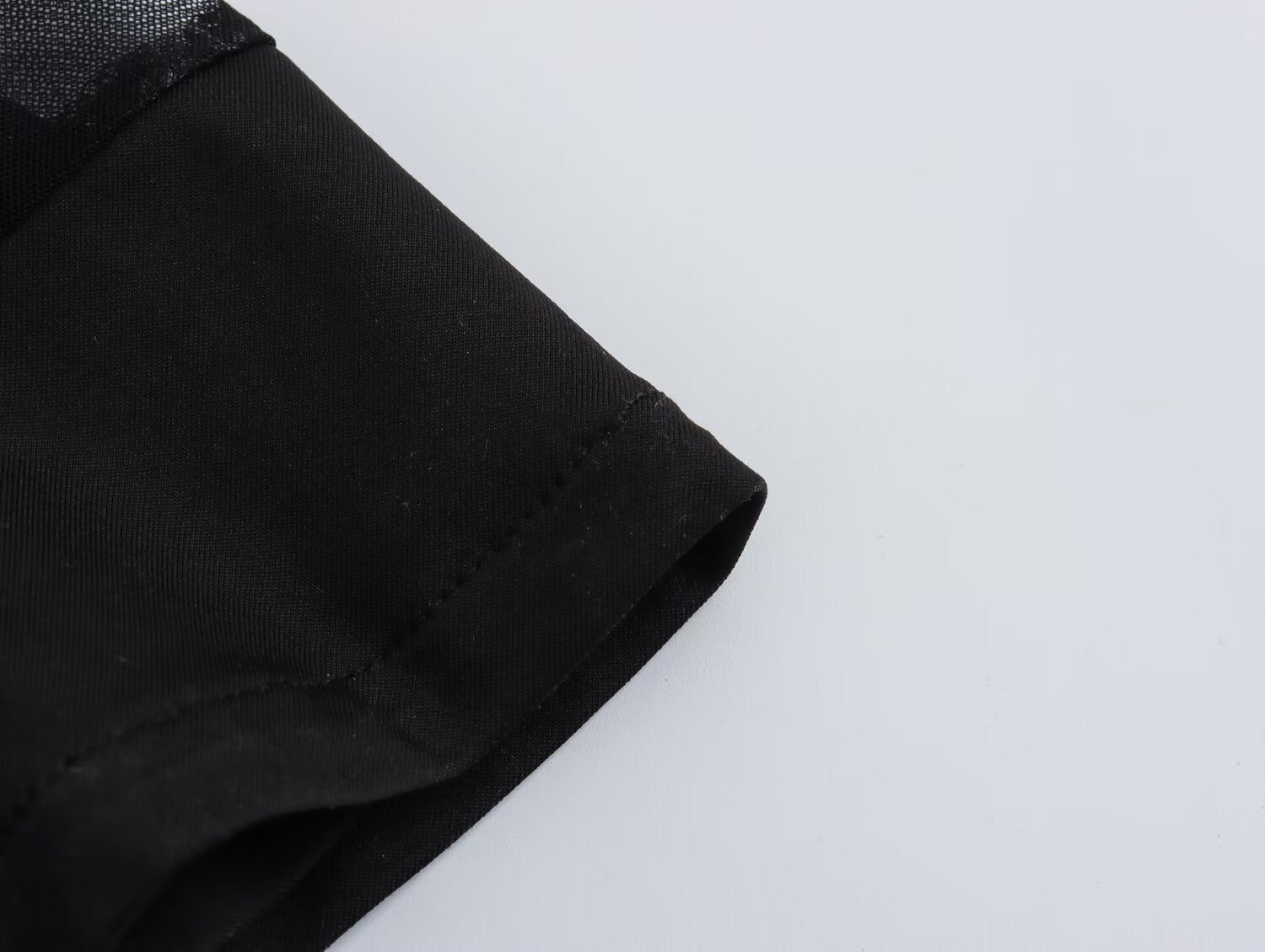 Black Panel Long-Sleeve Dress