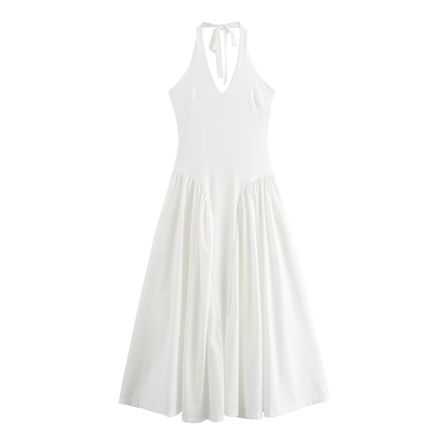 Women's Halter A-Line Maxi Dress