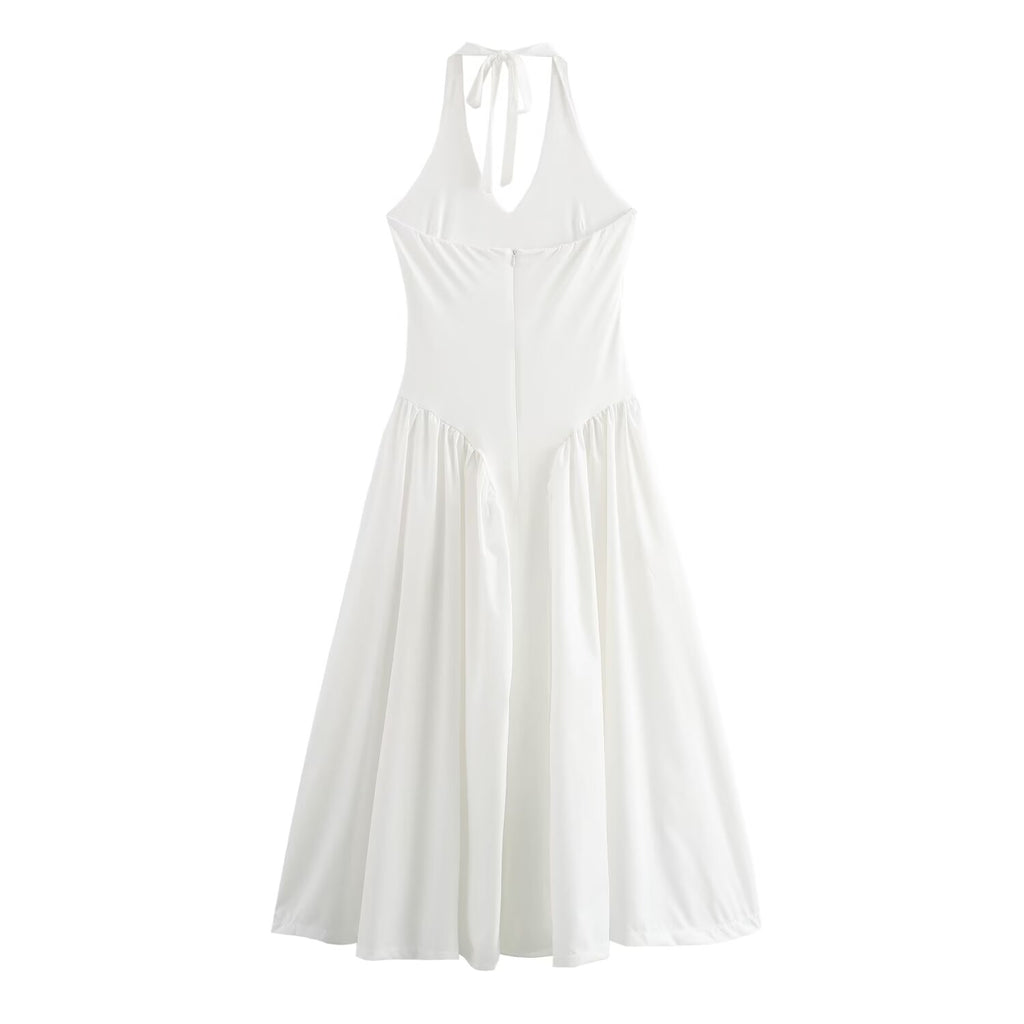 Women's Halter A-Line Maxi Dress