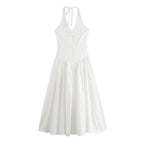 Women's Halter A-Line Maxi Dress