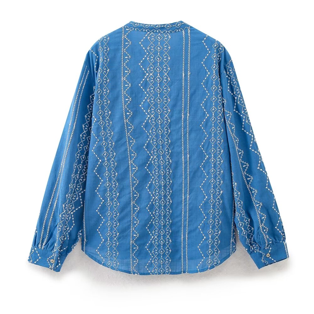 Women's Embroidered Long Sleeved Top