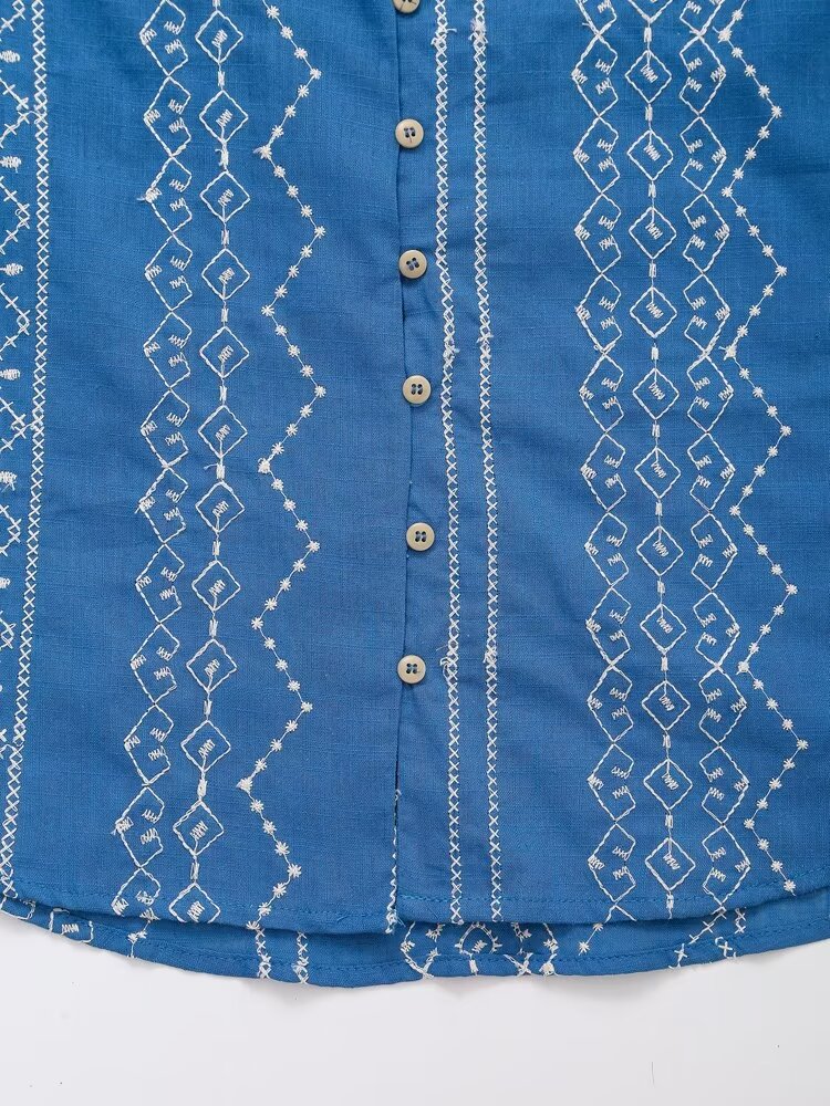 Women's Embroidered Long Sleeved Top