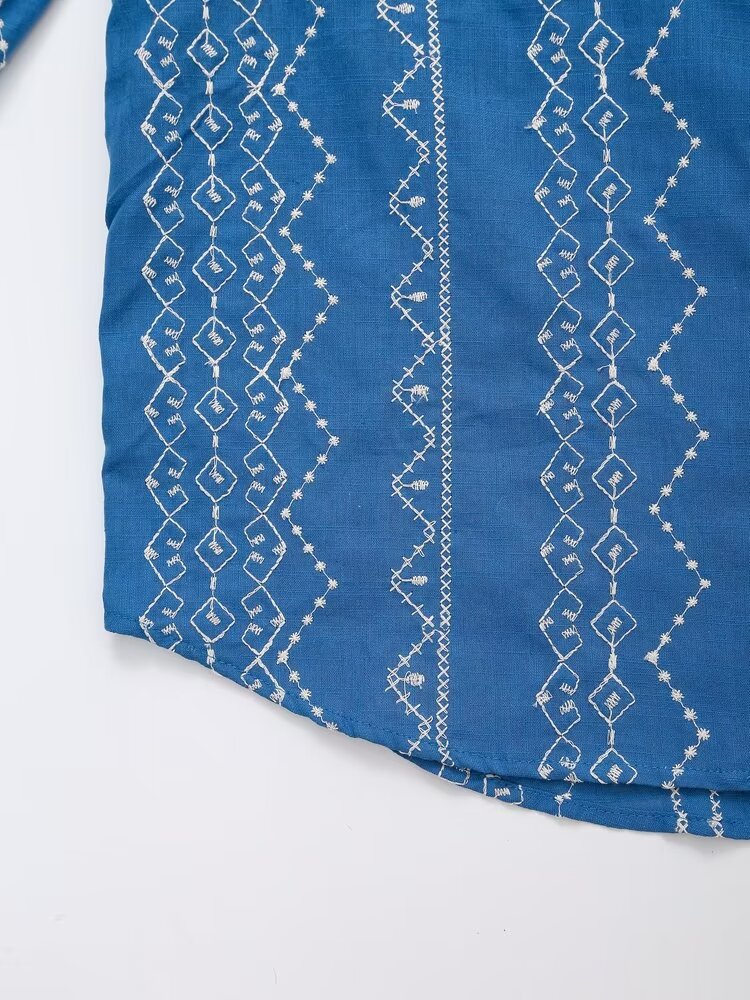 Women's Embroidered Long Sleeved Top