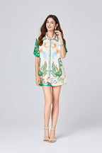 Women's Beaded Shirt & Shorts Set