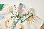Women's Beaded Shirt & Shorts Set