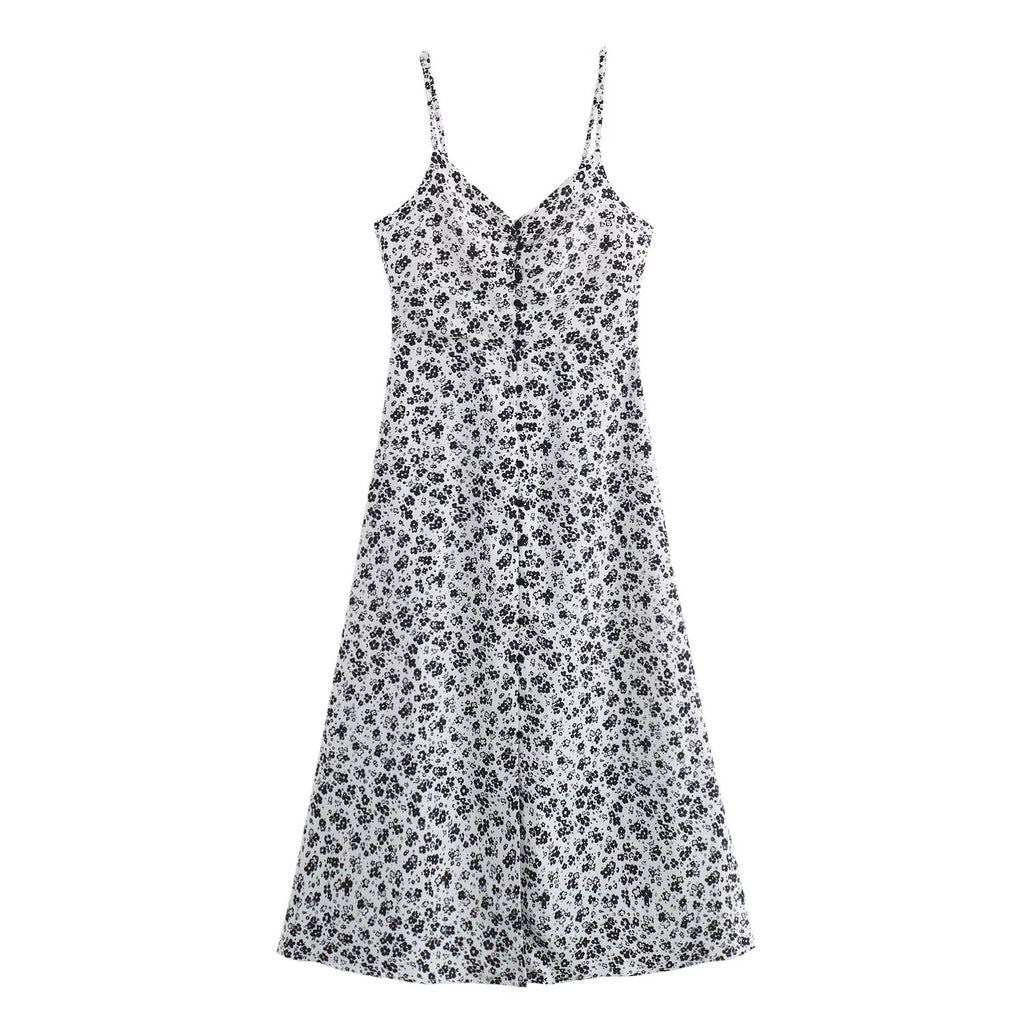 Women's Floral V-Neck Cami Maxi Dress
