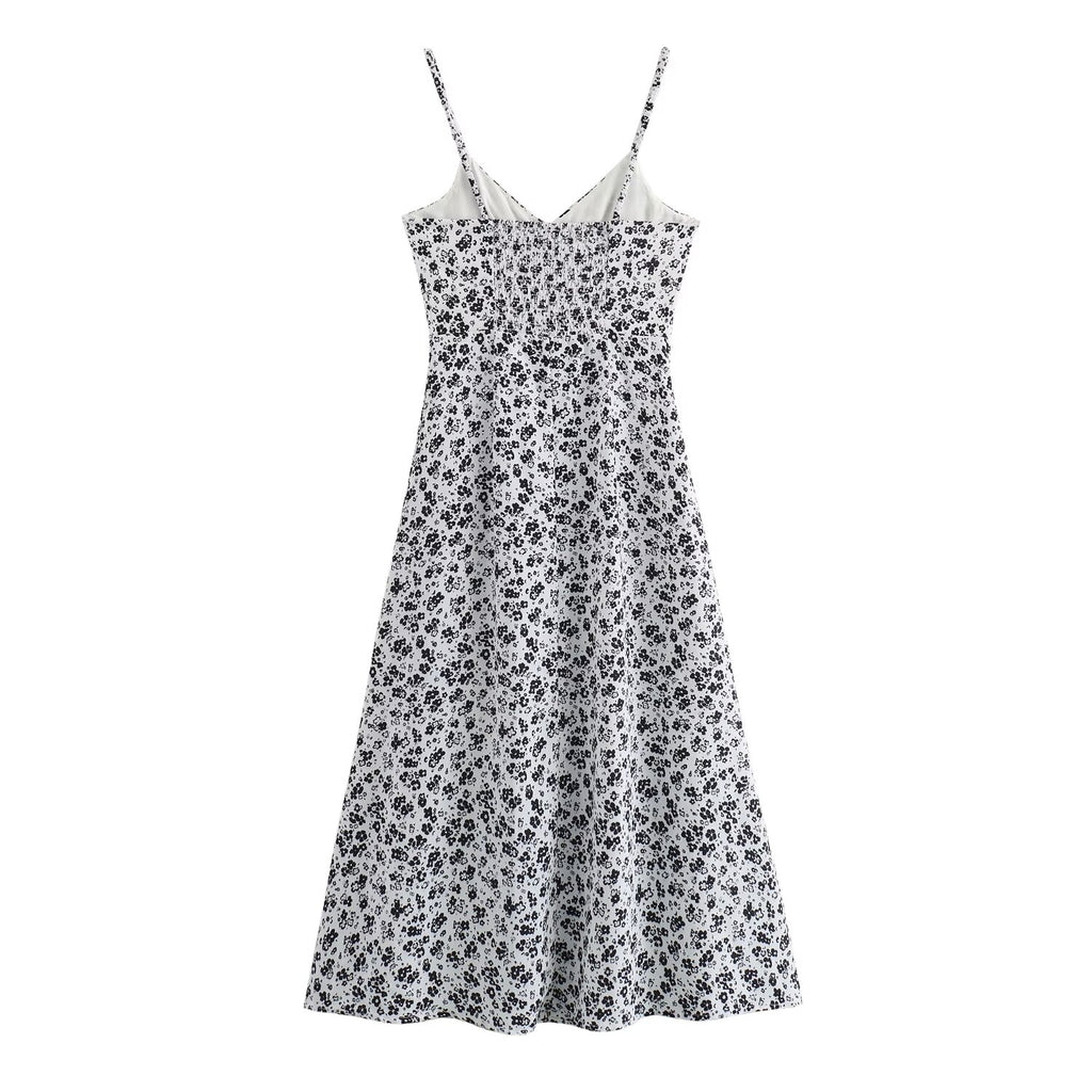 Women's Floral V-Neck Cami Maxi Dress