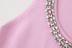 Summer Inlay Plain Stitch Mini Dress