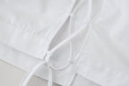 Women's Lace-Up Lace Short-Sleeve Shirt