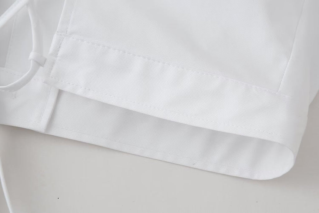 Women's Lace-Up Lace Short-Sleeve Shirt