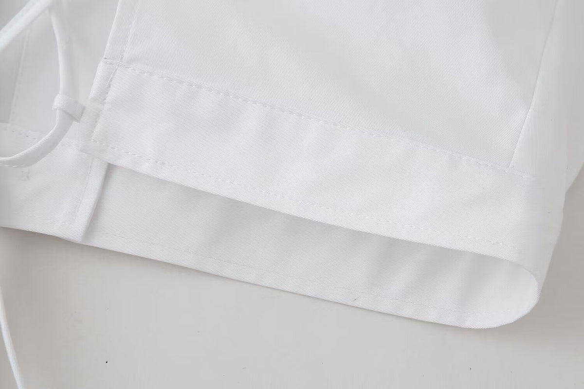 Women's Lace-Up Lace Short-Sleeve Shirt