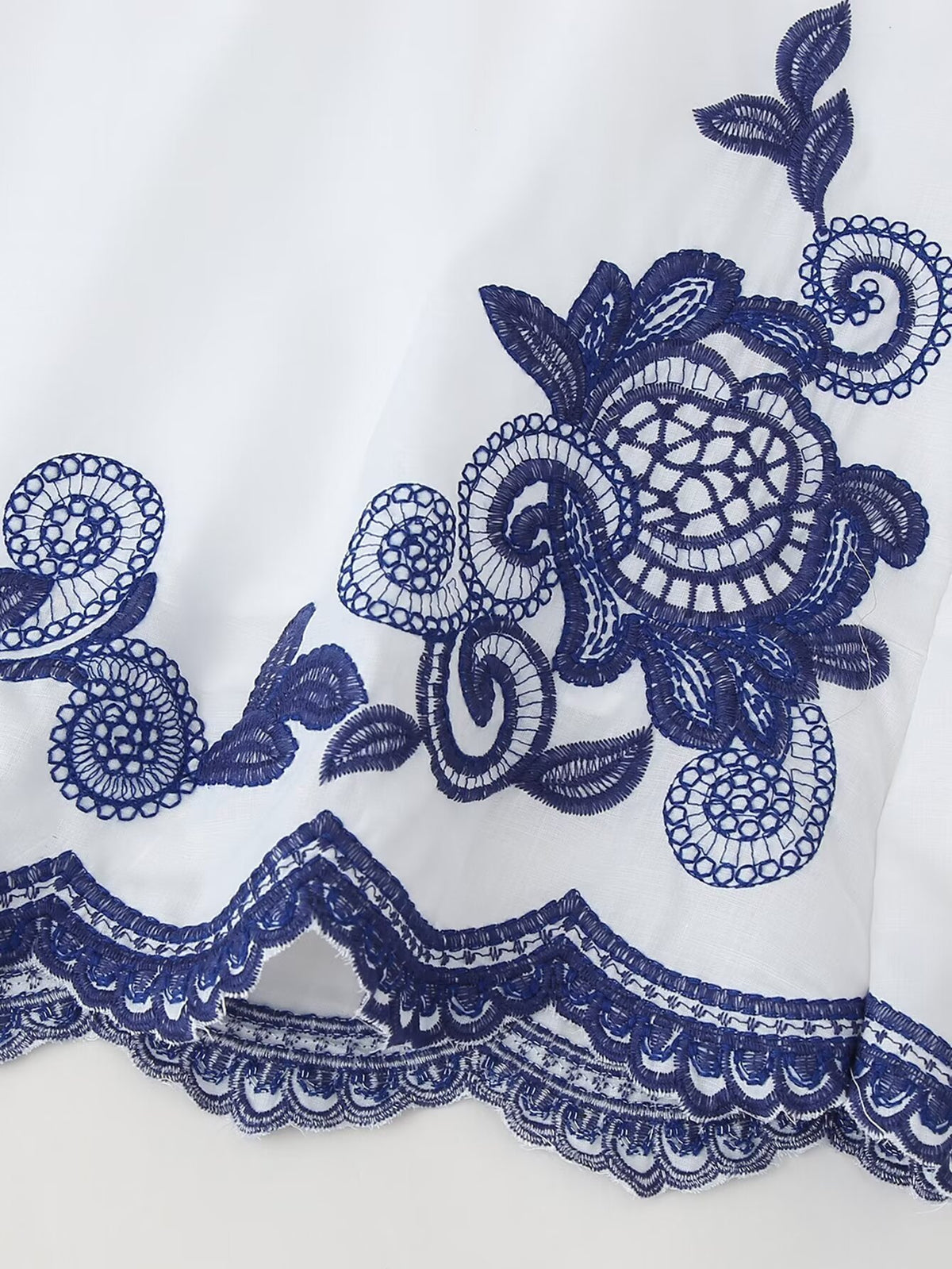 Women's Autumn Contrast Embroidered Shirt And Skirt Two-Piece Set