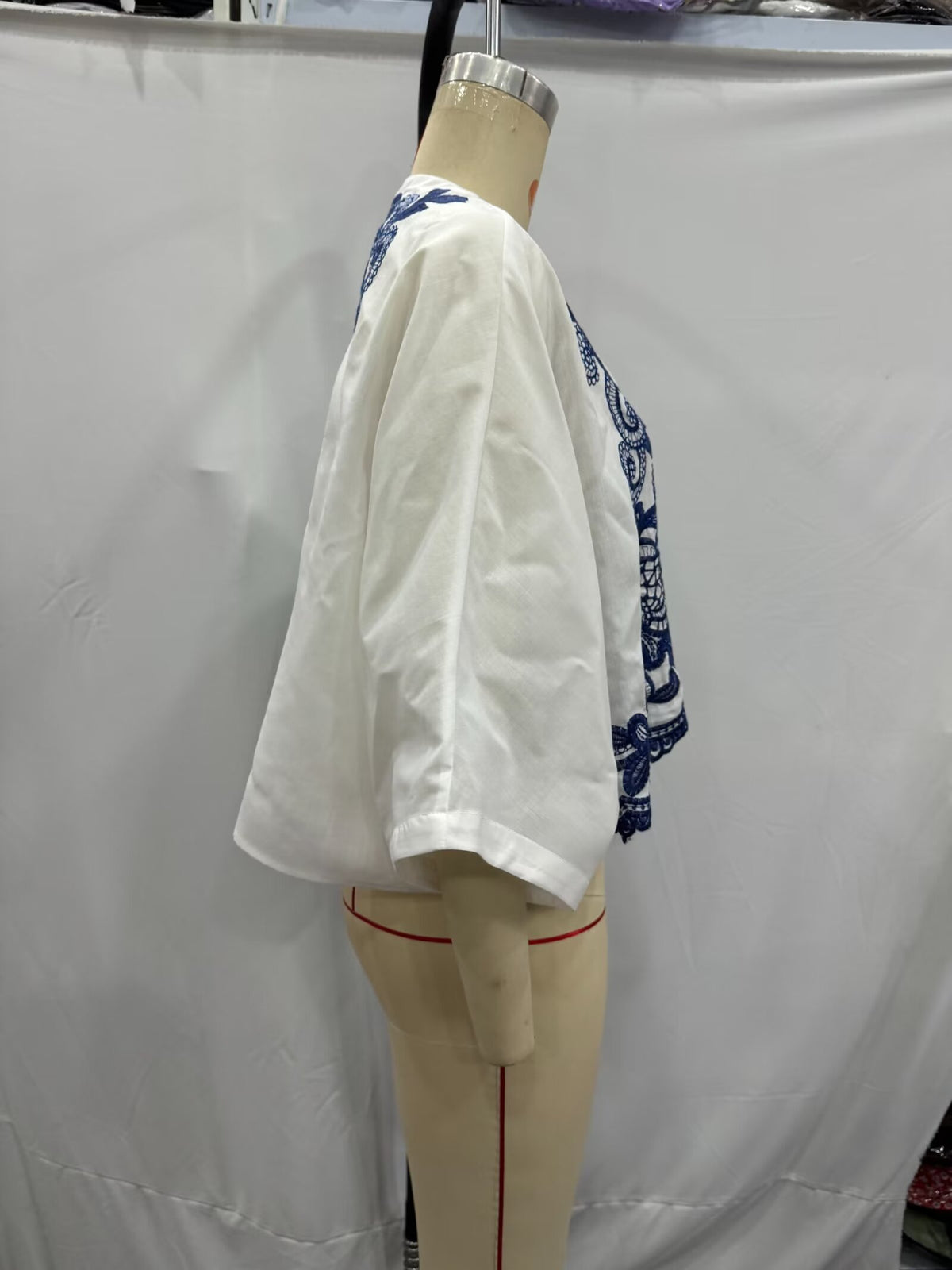 Women's Autumn Contrast Embroidered Shirt And Skirt Two-Piece Set