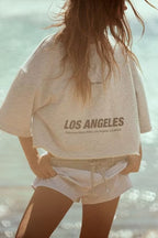 Printed Short Sweatshirt Poplin Shorts Sets