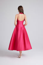 Women's Velvet Slim-Fit Black Dress