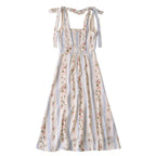 Floral Print Slim Fit Side Split Dress