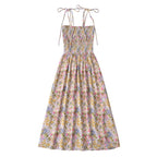 Vintage Floral Spaghetti-Strap Dress