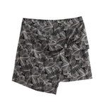 Summer Casual Simple Leaf Culottes Skirt