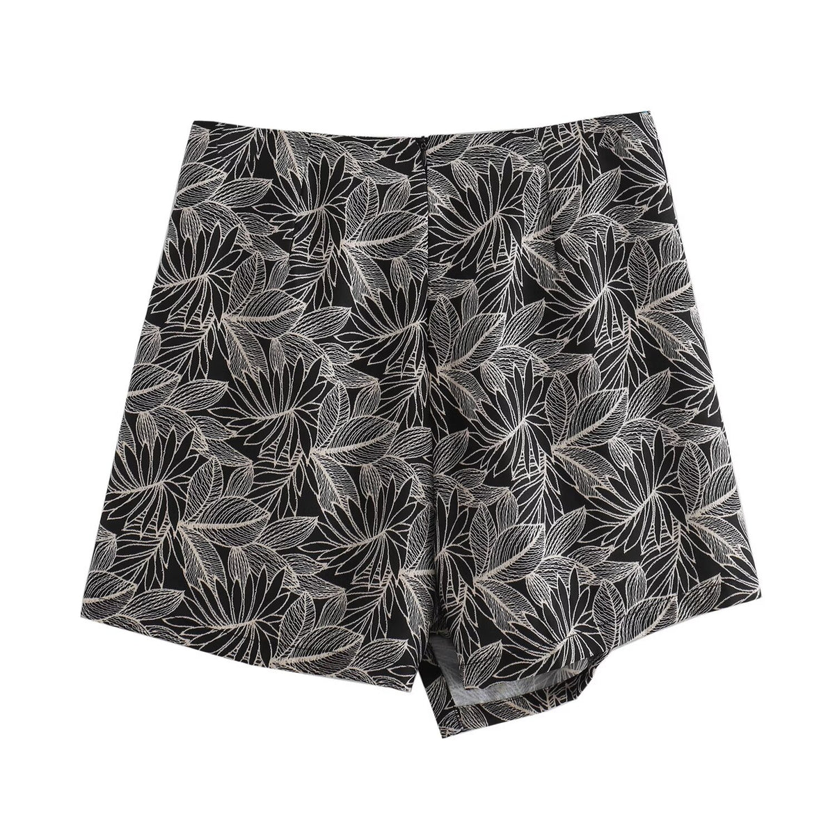 Summer Casual Simple Leaf Culottes Skirt