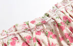 Women's Summer French Waist Slimming A Line Short Pure Floral Printing Slip Dress Women Puffy Dress