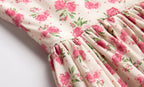 Women's Summer French Waist Slimming A Line Short Pure Floral Printing Slip Dress Women Puffy Dress