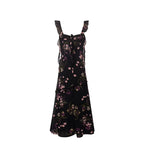 Women's Floral Ruffle Square-Neck A-Line Midi Dress