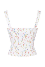 Women’s Floral Pleated Square Neck Camisole