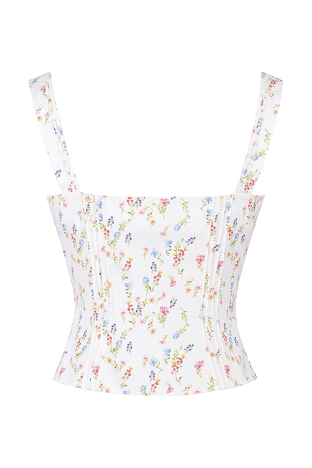 Women’s Floral Pleated Square Neck Camisole