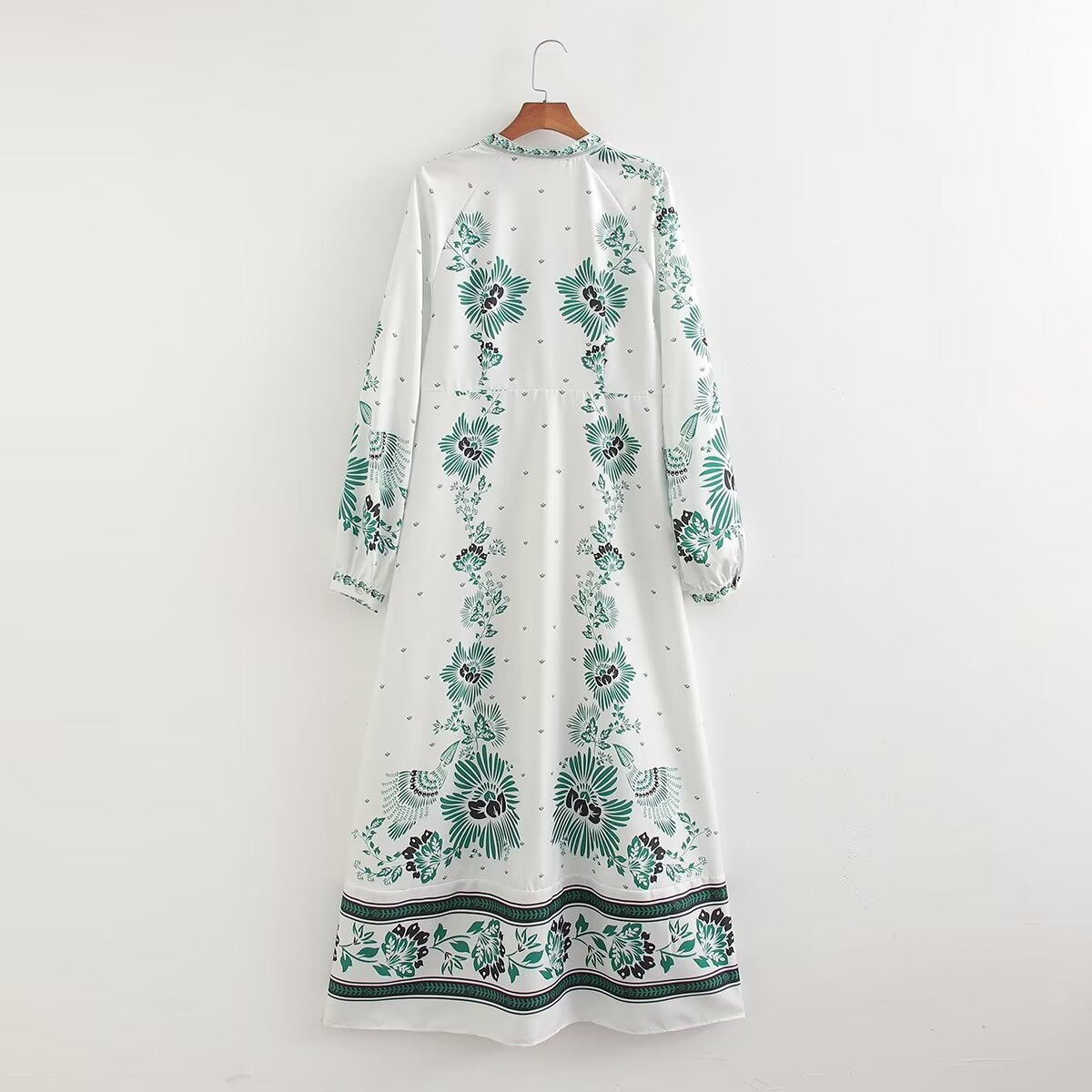 Floral Print Long-Sleeve Dress