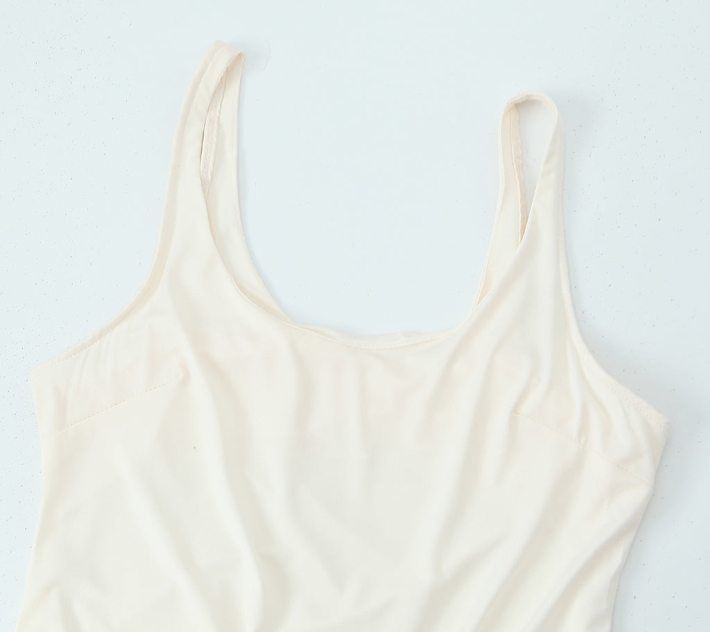 Solid Spaghetti-Strap A-Line Maxi Dress