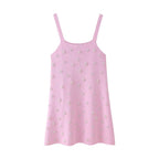 Artificial Decorated Pearls Knitted Mini Slip Dress