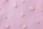 Artificial Decorated Pearls Knitted Mini Slip Dress