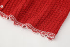 Women's Summer Sleeveless Jacquard Mesh Knitted Mini Dress