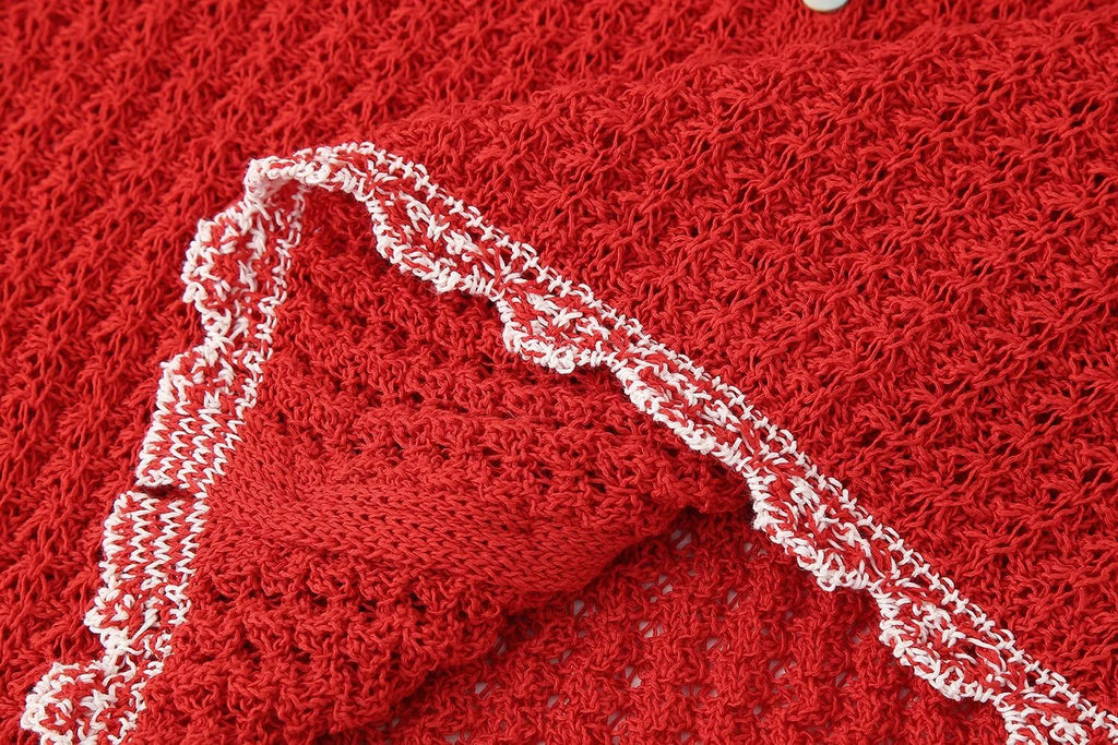 Women's Summer Sleeveless Jacquard Mesh Knitted Mini Dress
