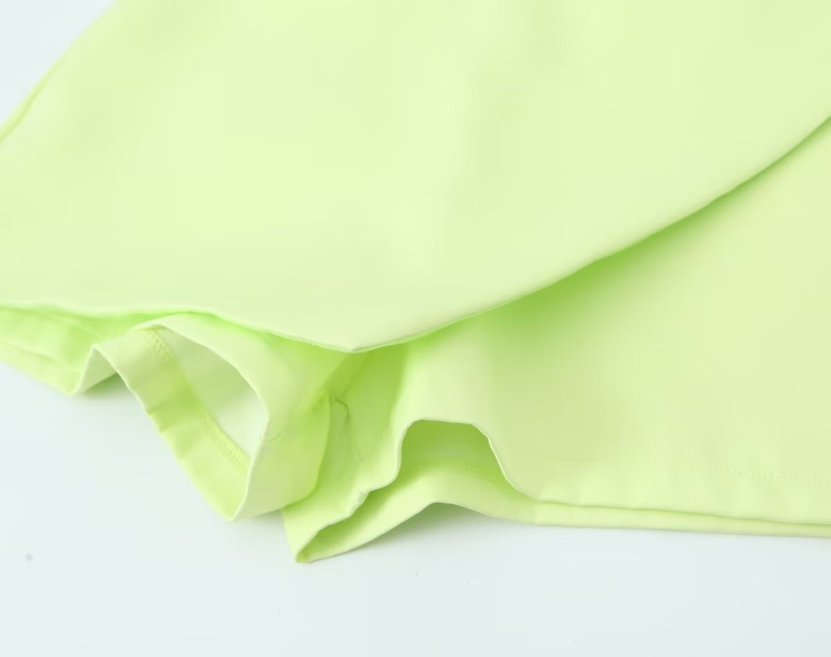 Solid Color Asymmetric High Waist Wide Leg Short Shorts