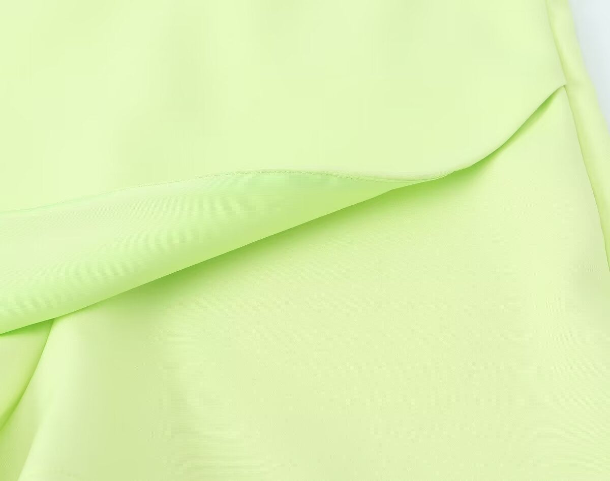 Solid Color Asymmetric High Waist Wide Leg Short Shorts