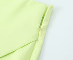 Solid Color Asymmetric High Waist Wide Leg Short Shorts