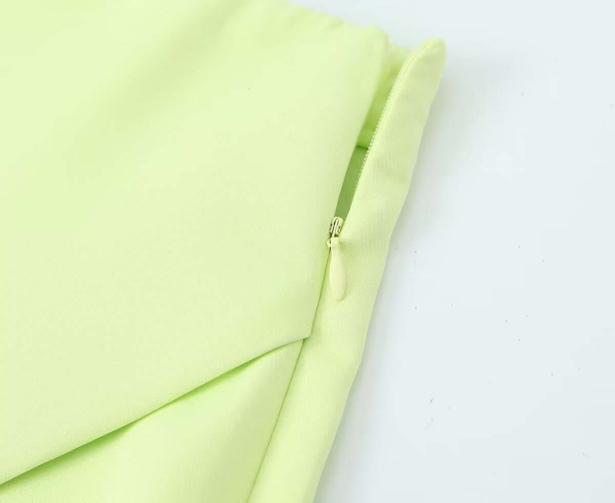 Solid Color Asymmetric High Waist Wide Leg Short Shorts