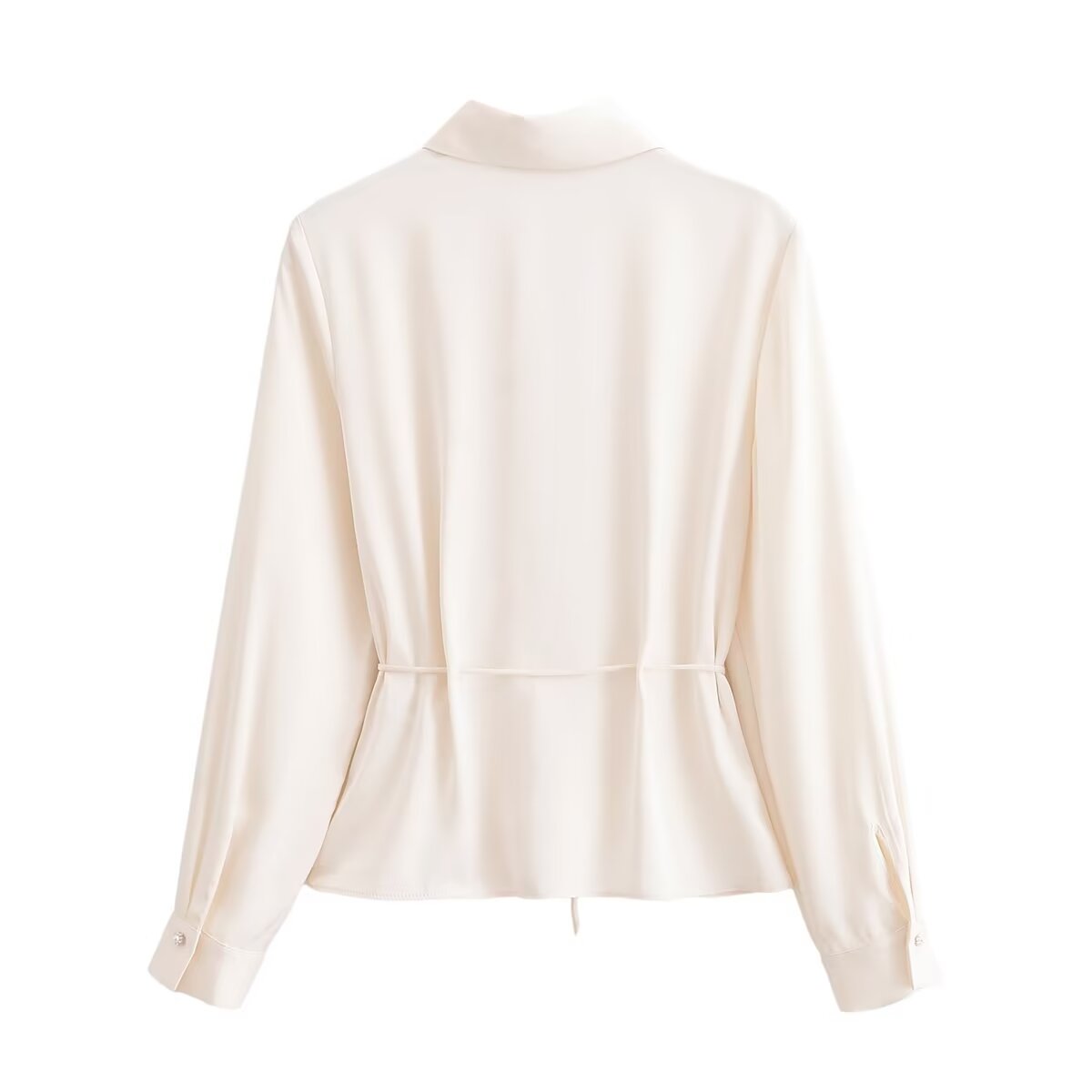 Women's French Slim Slimming V Neckline Long Sleeve Shirt
