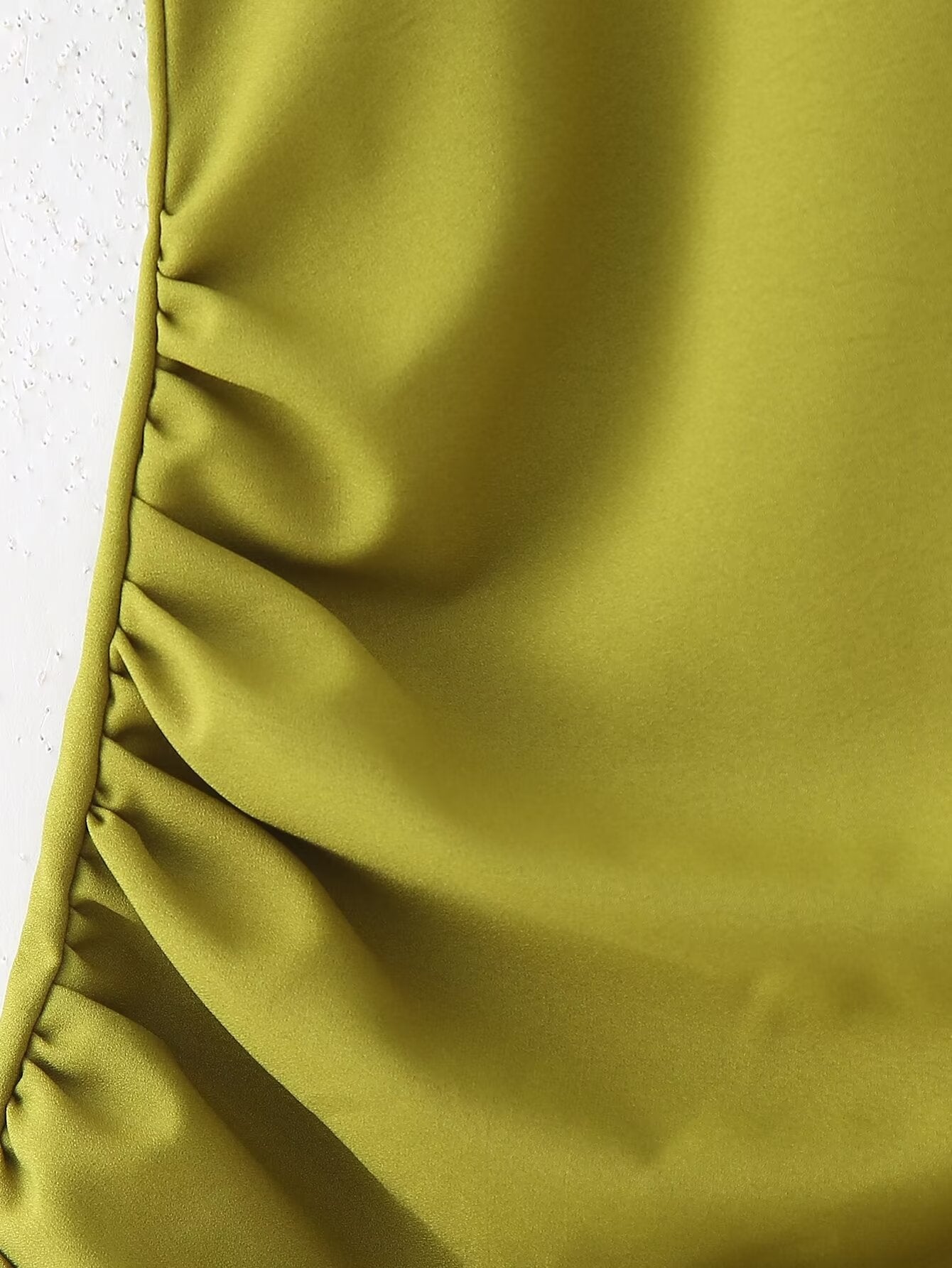 Gold-Trim Pleated Split Midi Dress