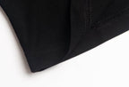 Women’s Black Pleated Cold Shoulder Crop Top