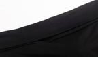 Women’s Black Pleated Cold Shoulder Crop Top