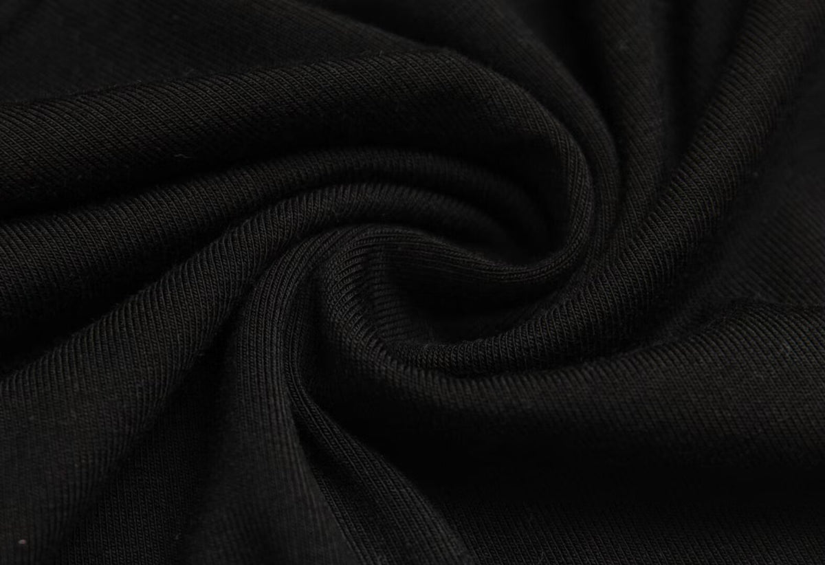 Women’s Black Pleated Cold Shoulder Crop Top